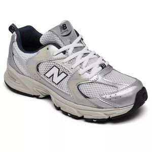 New Balance Silver and White Women's Sneakers